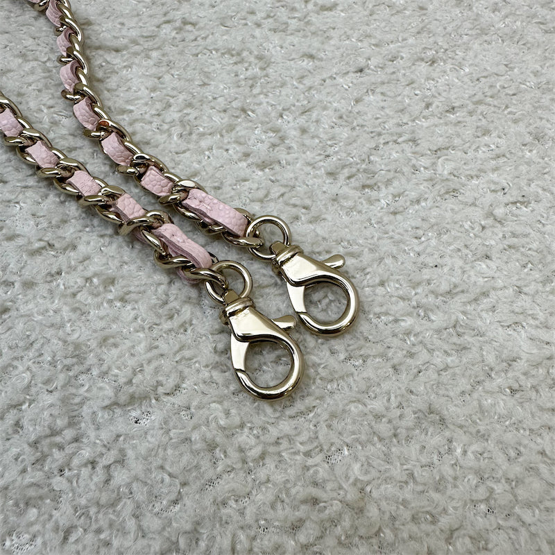 GLM-Vanity / Clutch with Chain (LP Style Bag) in 25S Light Pink Caviar and LGHW (Model: AP4385)