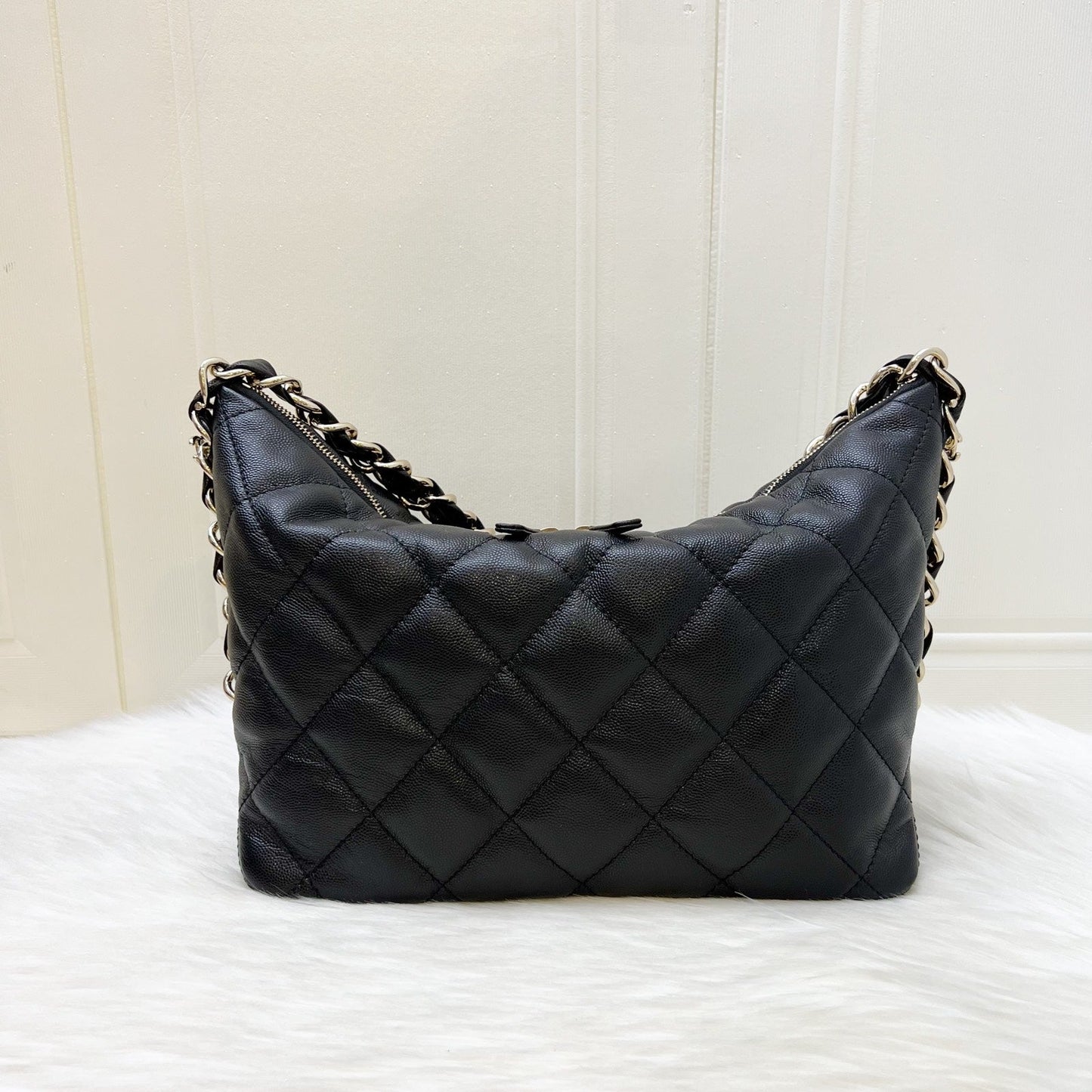 GLM-24P Large Hobo Bag in Black Caviar and LGHW (Model: AS4248)