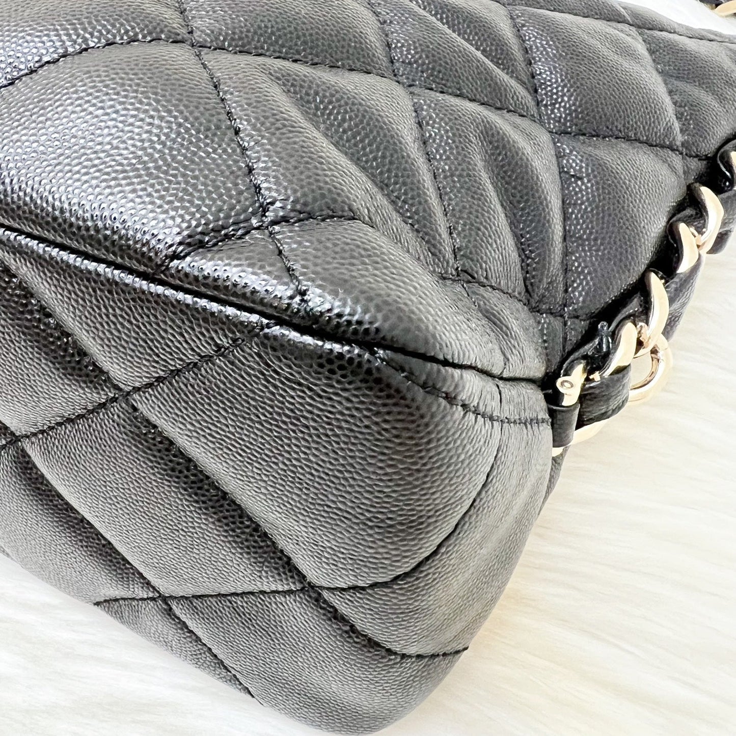 GLM-24P Large Hobo Bag in Black Caviar and LGHW (Model: AS4248)