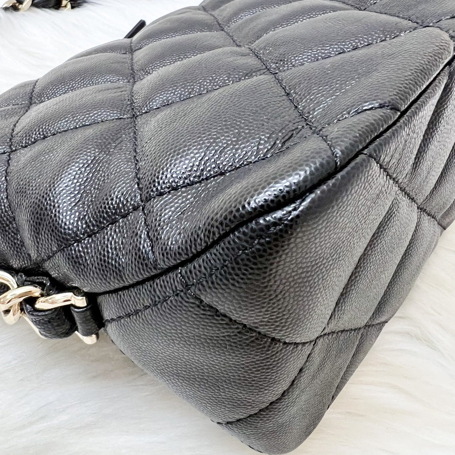 GLM-24P Large Hobo Bag in Black Caviar and LGHW (Model: AS4248)