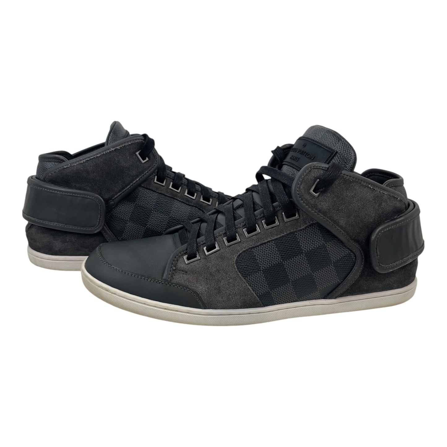 Men's Damier Graphite High Trainers Black Size EU 39.5 / UK 5.5