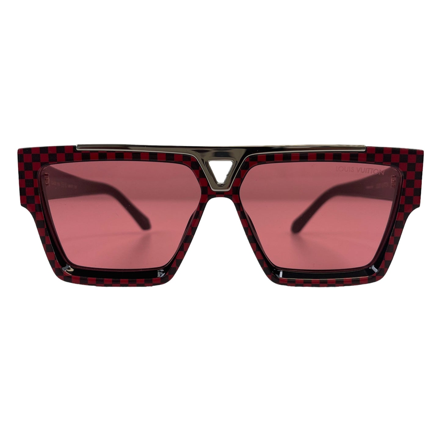 Men's 1.1 Evidence Damier Pop Sunglasses Red