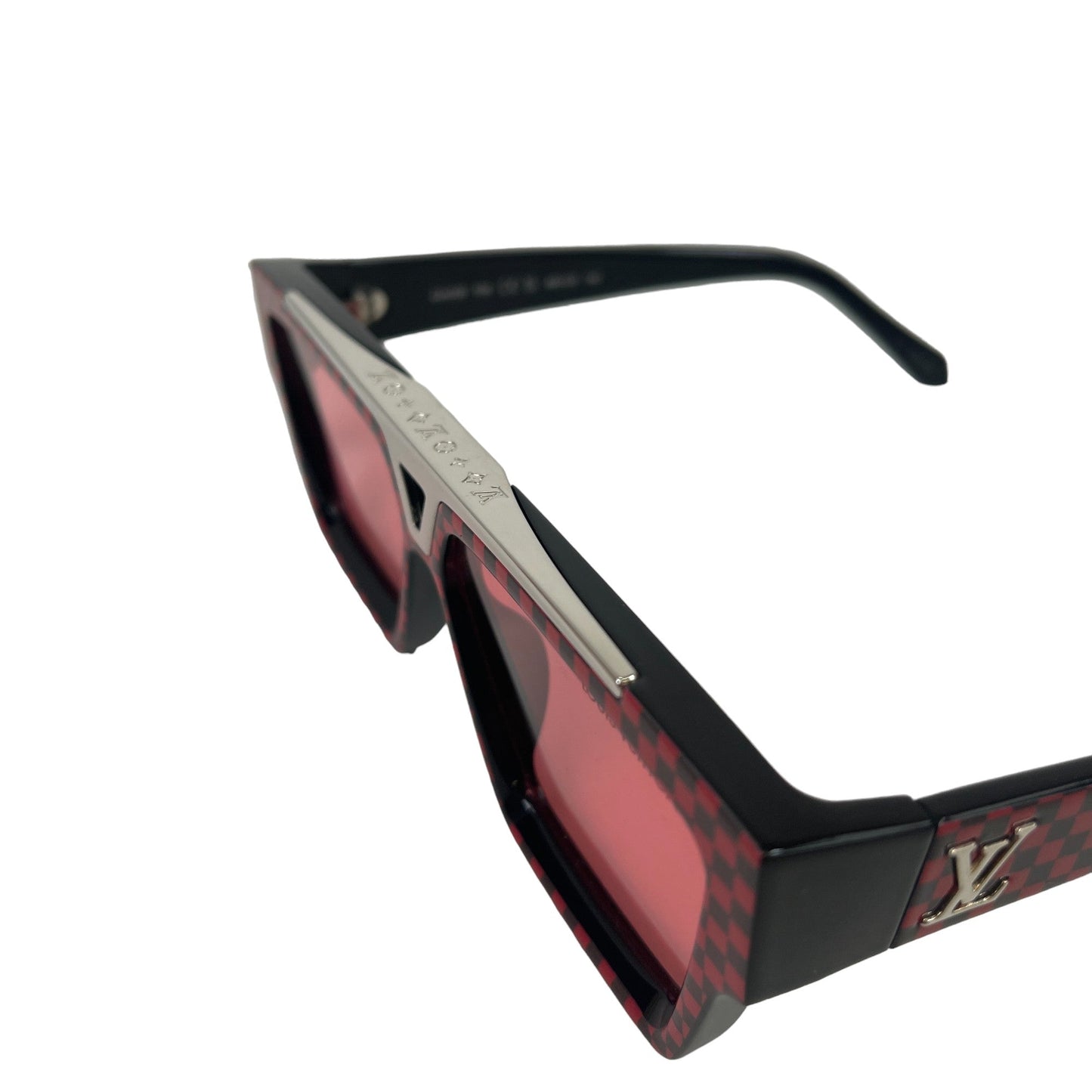 Men's 1.1 Evidence Damier Pop Sunglasses Red