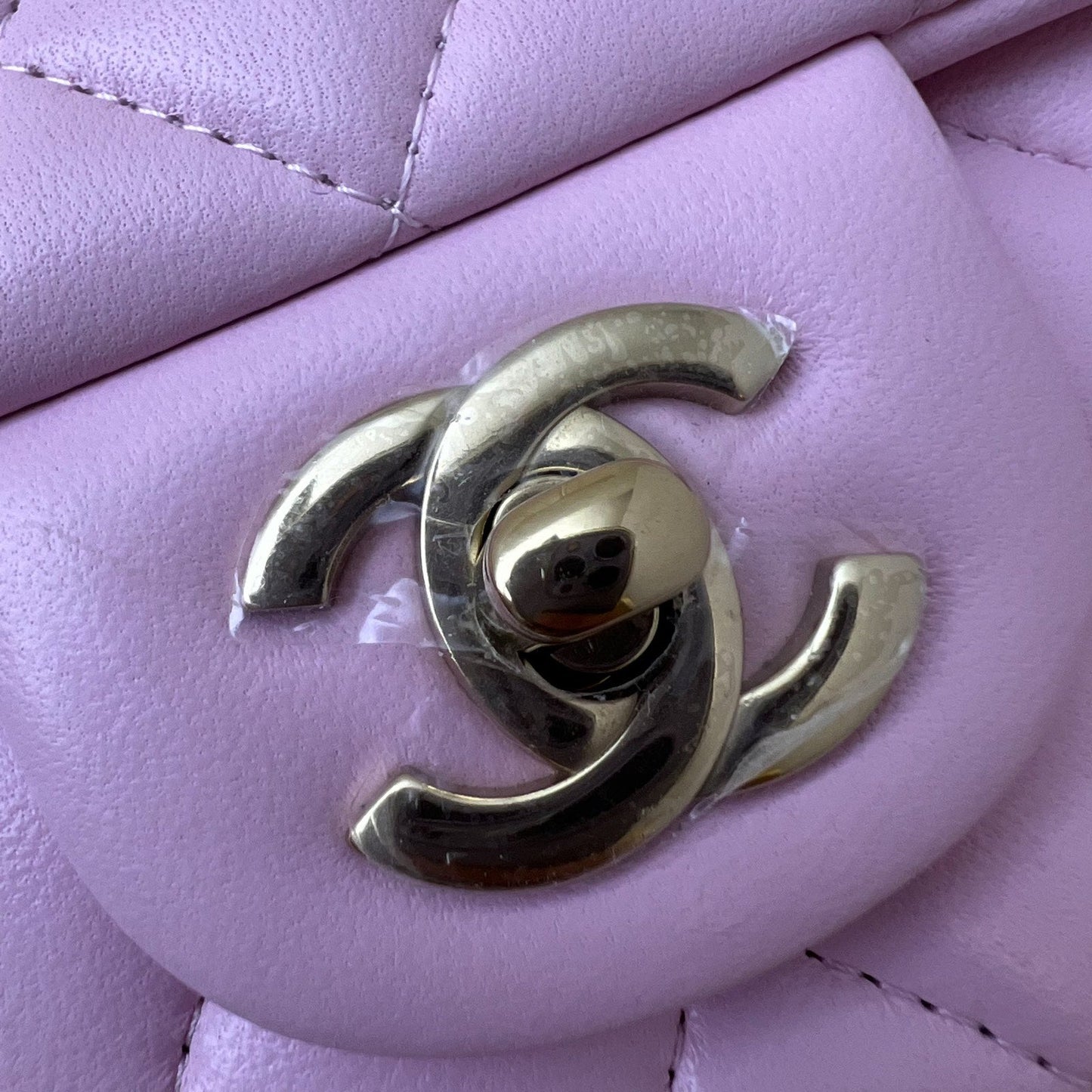 [Brand New] GLM-Top Handle Mini Rectangle Flap in 25S Light Pink Lambskin AGHW (Model: AS2431)
