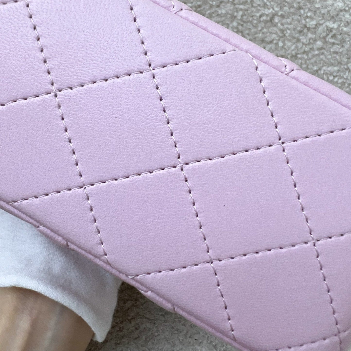 [Brand New] GLM-Top Handle Mini Rectangle Flap in 25S Light Pink Lambskin AGHW (Model: AS2431)