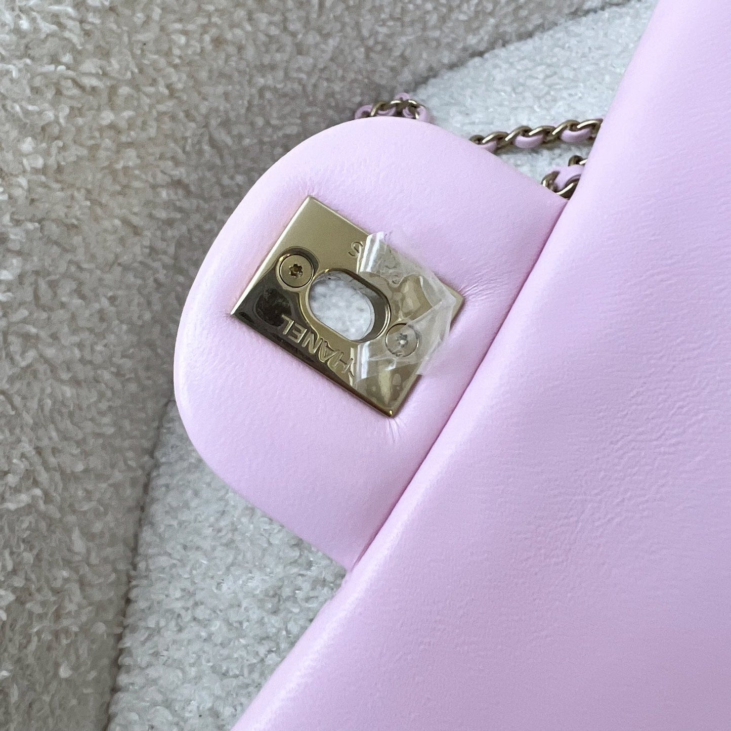 [Brand New] GLM-Top Handle Mini Rectangle Flap in 25S Light Pink Lambskin AGHW (Model: AS2431)