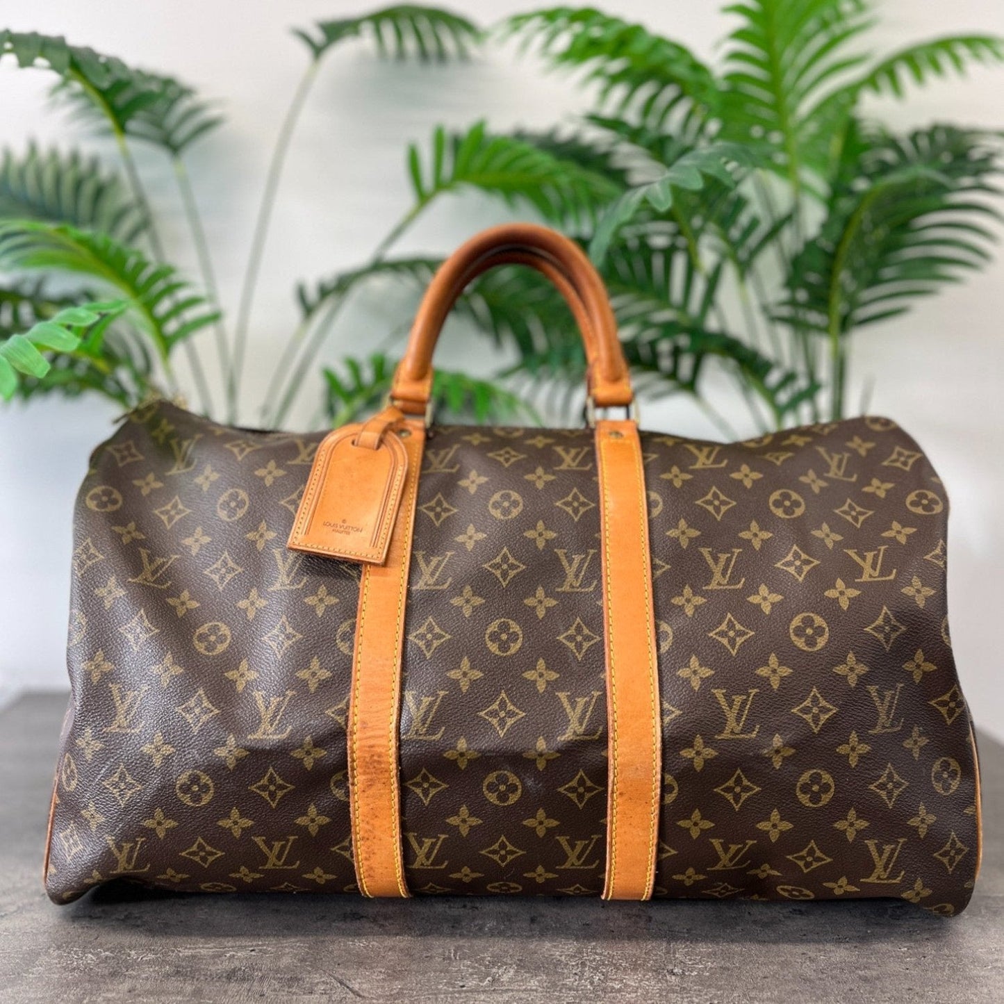 Men's Keepall 50 Monogram Vintage Bag Brown