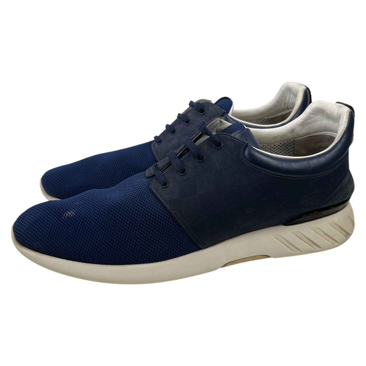 Men's Damier Runners Low Trainers Blue Size EU 45 / UK 11