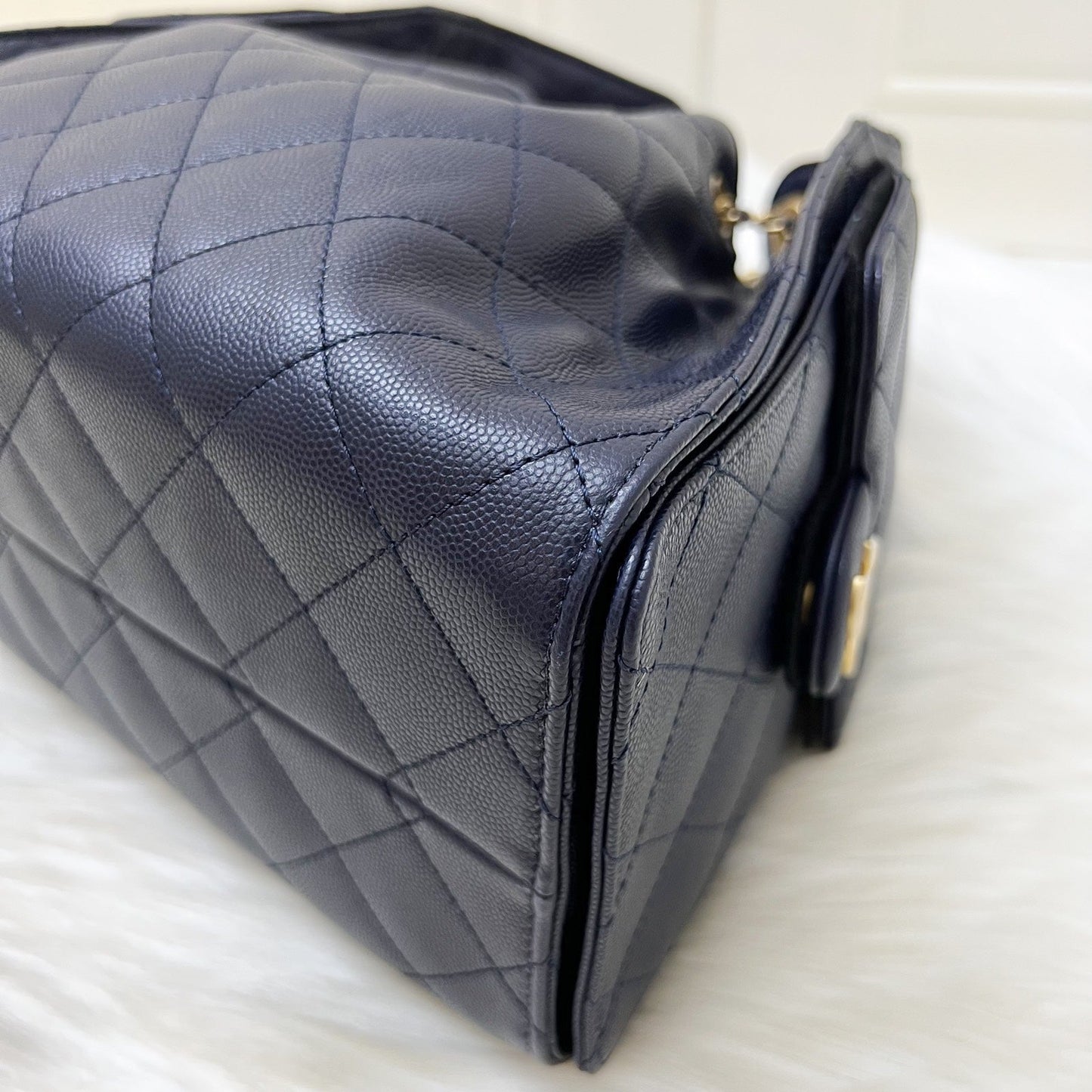 GLM-25 Small Hobo Bag in 25S Navy Caviar and AGHW