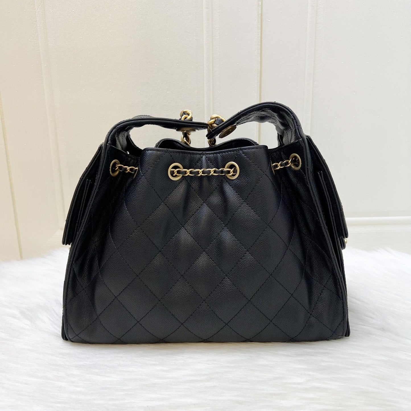 GLM-25 Small Hobo Bag in Black Caviar and AGHW (Model: AS5293)
