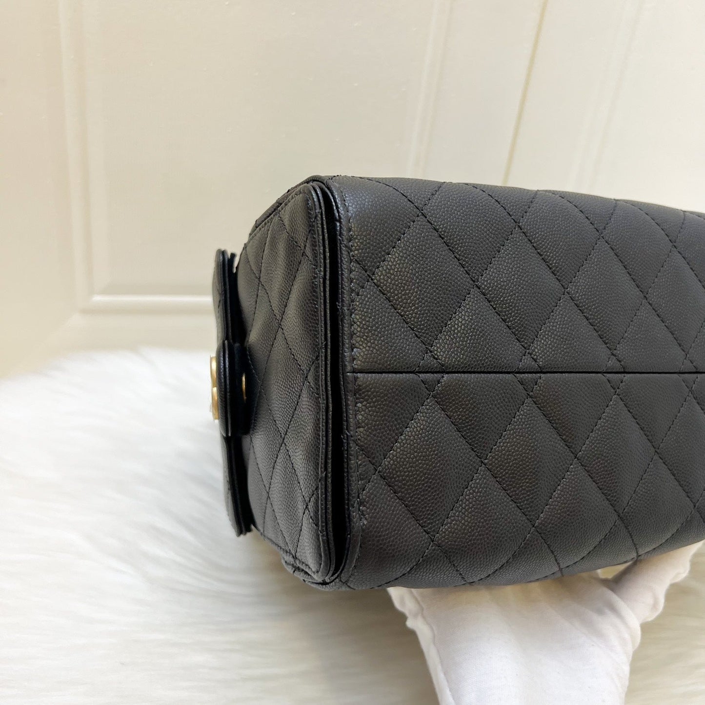 GLM-25 Small Hobo Bag in Black Caviar and AGHW (Model: AS5293)