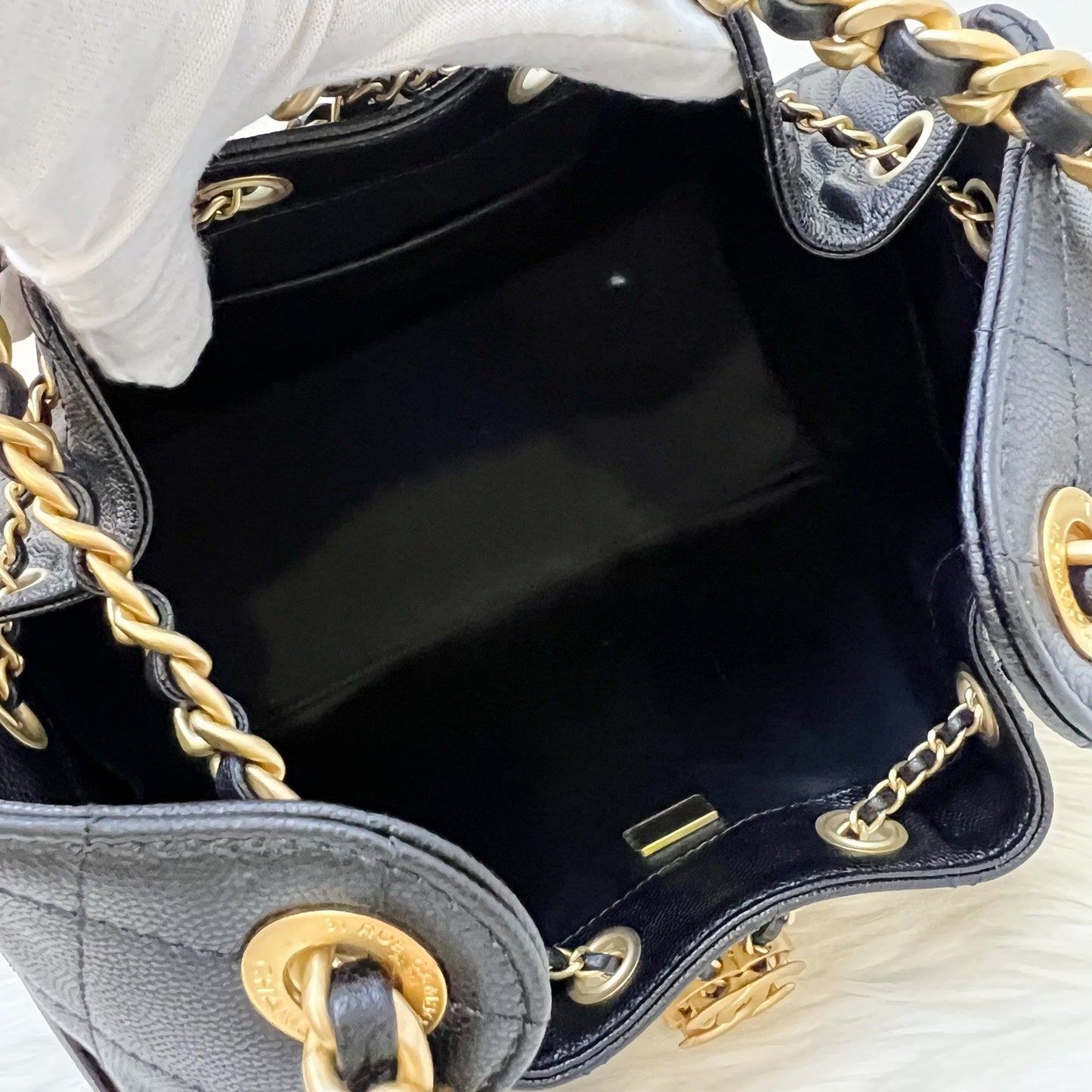 GLM-25 Small Hobo Bag in Black Caviar and AGHW (Model: AS5293)