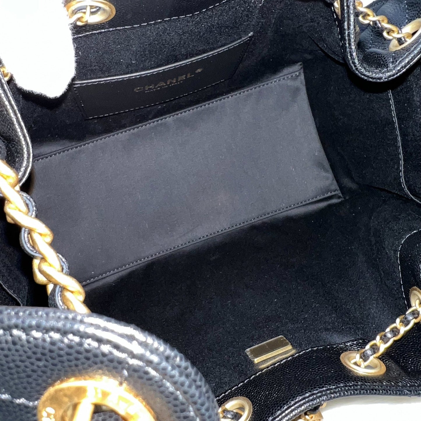 GLM-25 Small Hobo Bag in Black Caviar and AGHW (Model: AS5293)
