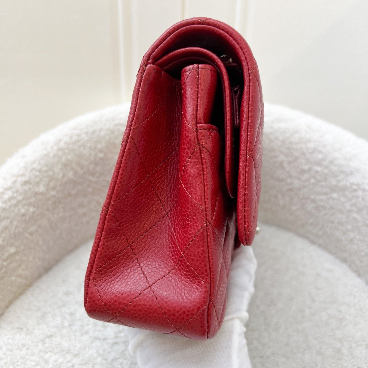 GLM-Medium Classic Flap CF in Red Caviar and SHW