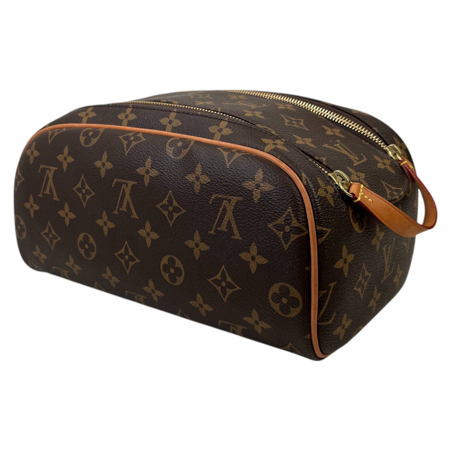 Men's Dopp Kit Toiletry Monogram Toiletry Bag Brown