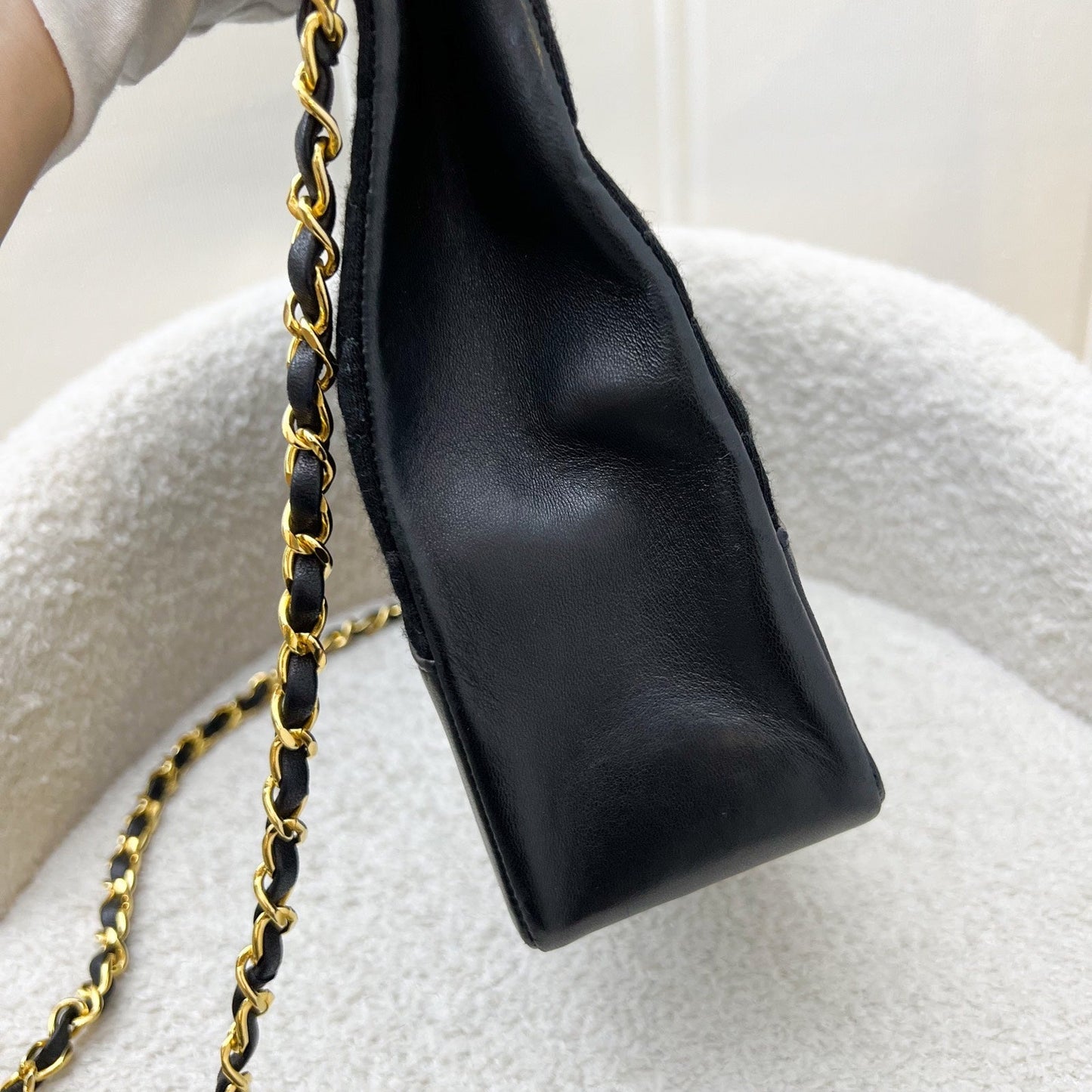 GLM-Large  31 Bag in Black Fabric and Lambskin and 24K GHW