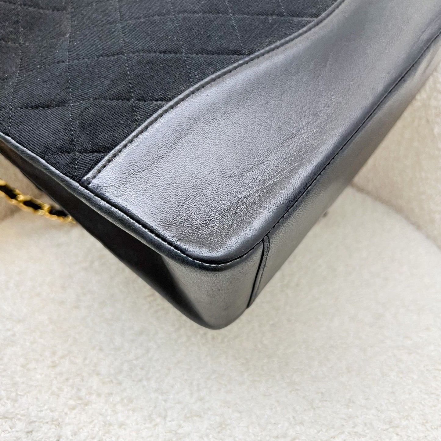 GLM-Large  31 Bag in Black Fabric and Lambskin and 24K GHW