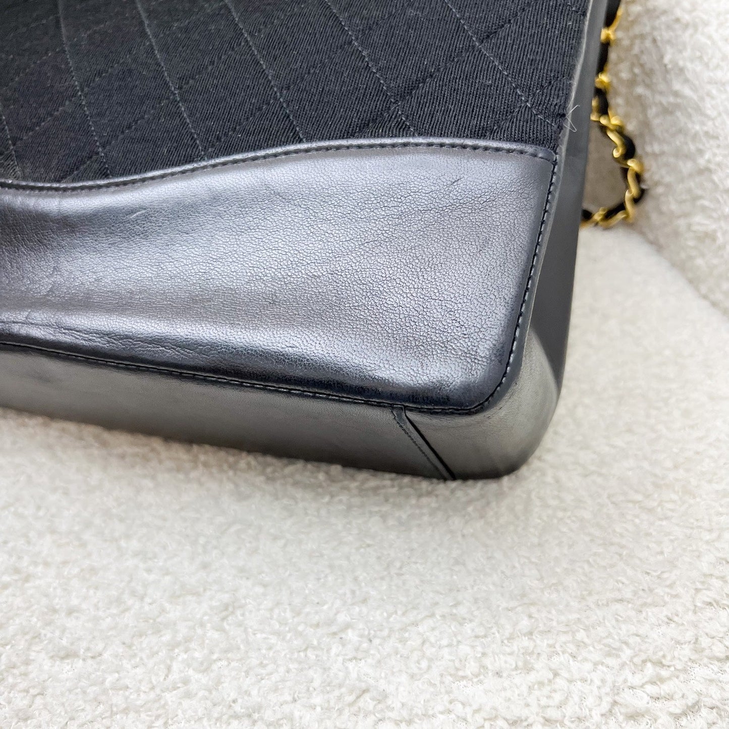 GLM-Large  31 Bag in Black Fabric and Lambskin and 24K GHW