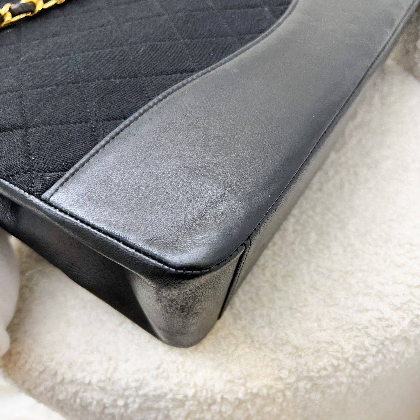 GLM-Large  31 Bag in Black Fabric and Lambskin and 24K GHW