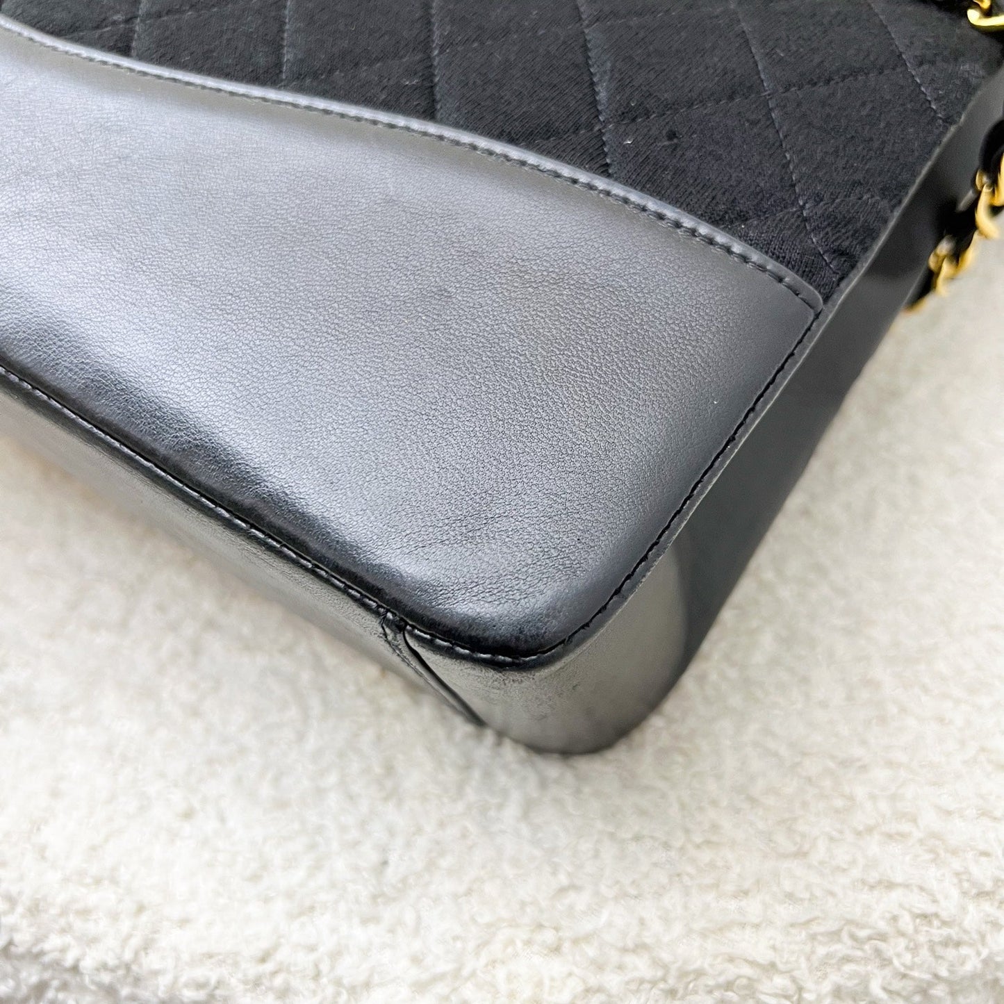 GLM-Large  31 Bag in Black Fabric and Lambskin and 24K GHW