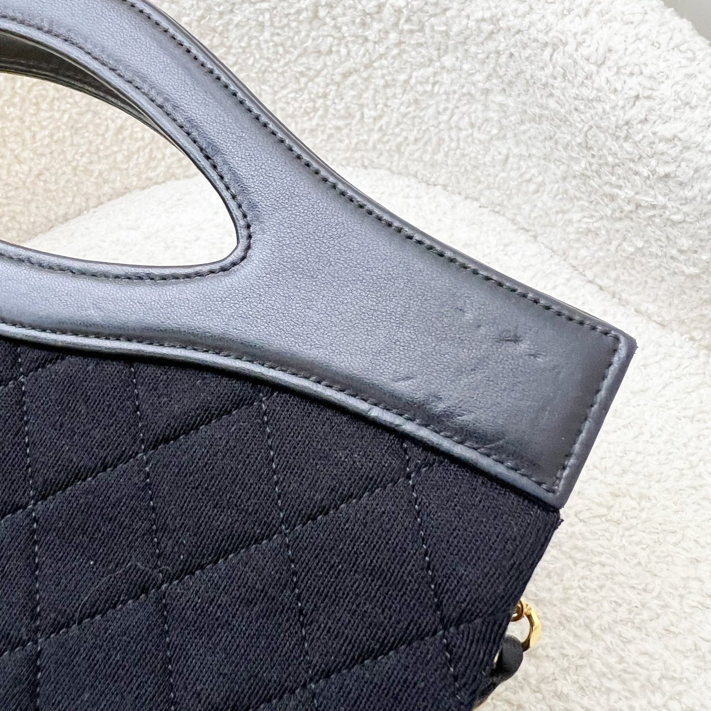 GLM-Large  31 Bag in Black Fabric and Lambskin and 24K GHW