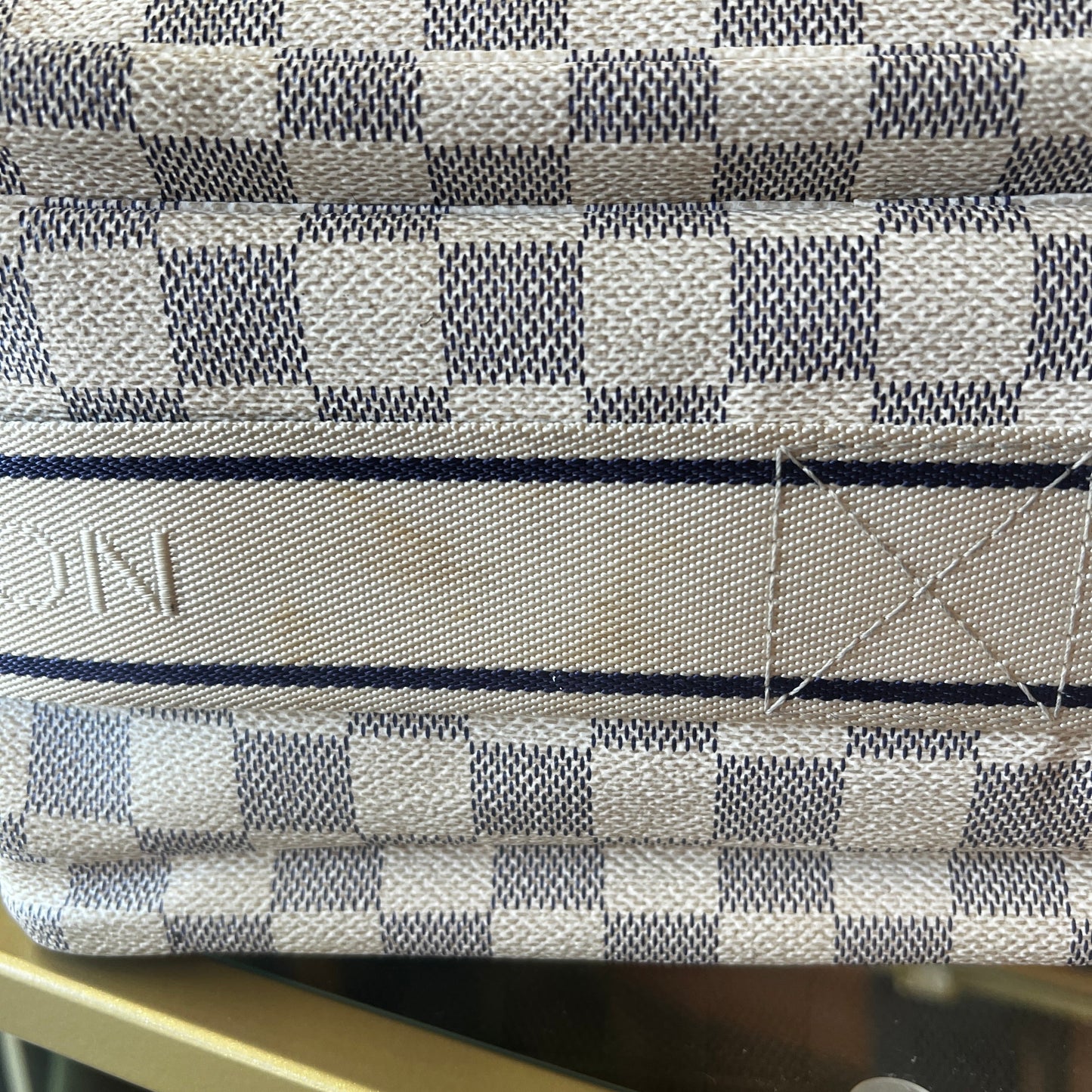 LOUIS VUITTON Damier Azur Naviglio Shoulder Bag