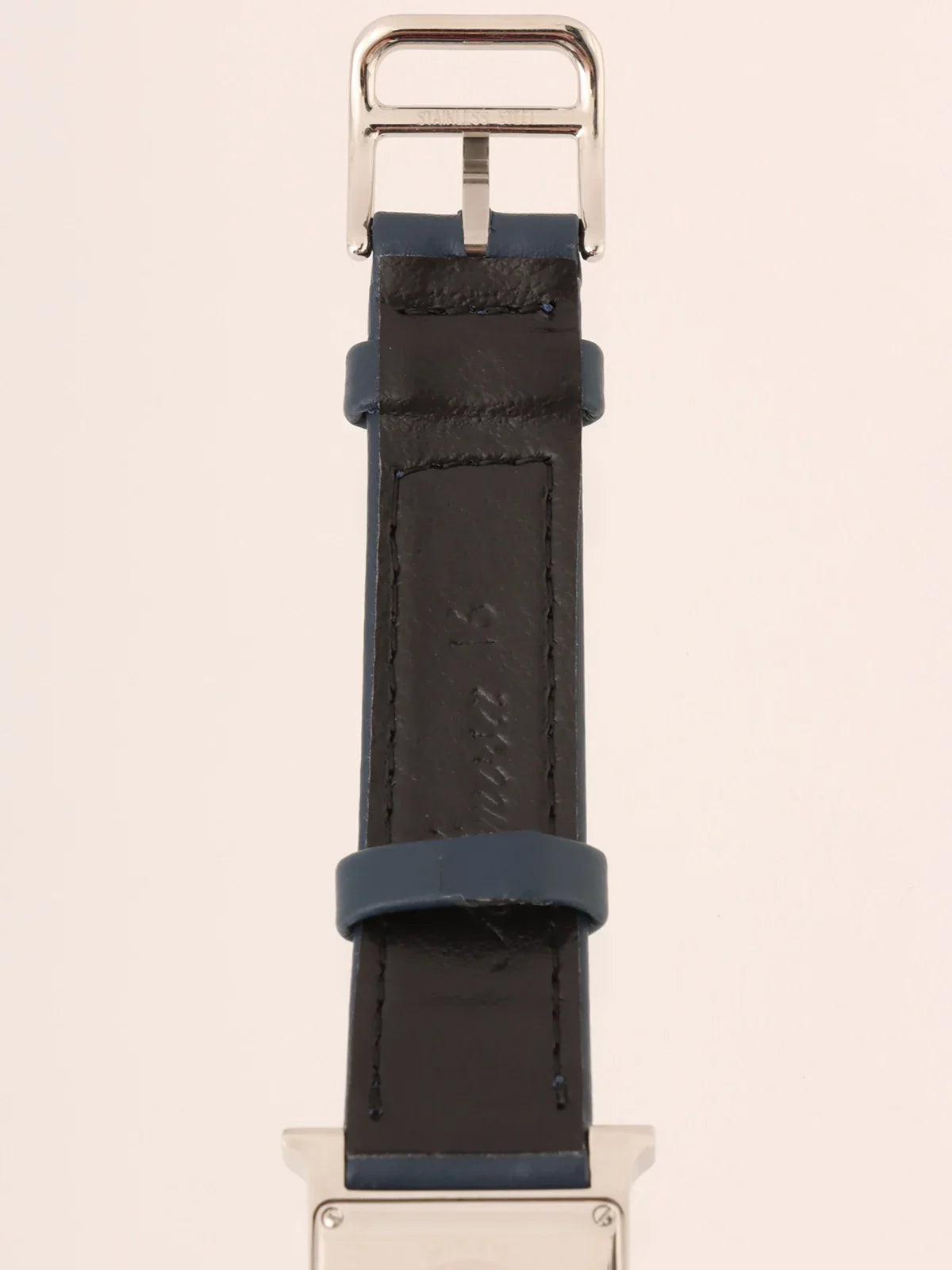 HERMES H Watch Silver/Navy/Grey