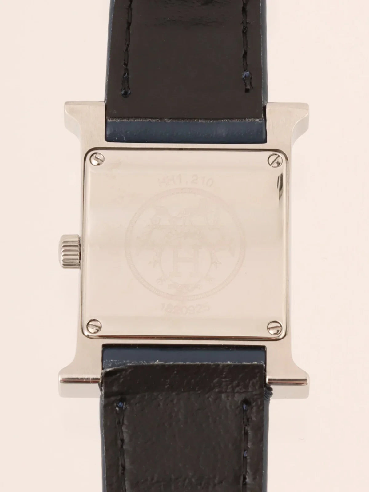 HERMES H Watch Silver/Navy/Grey