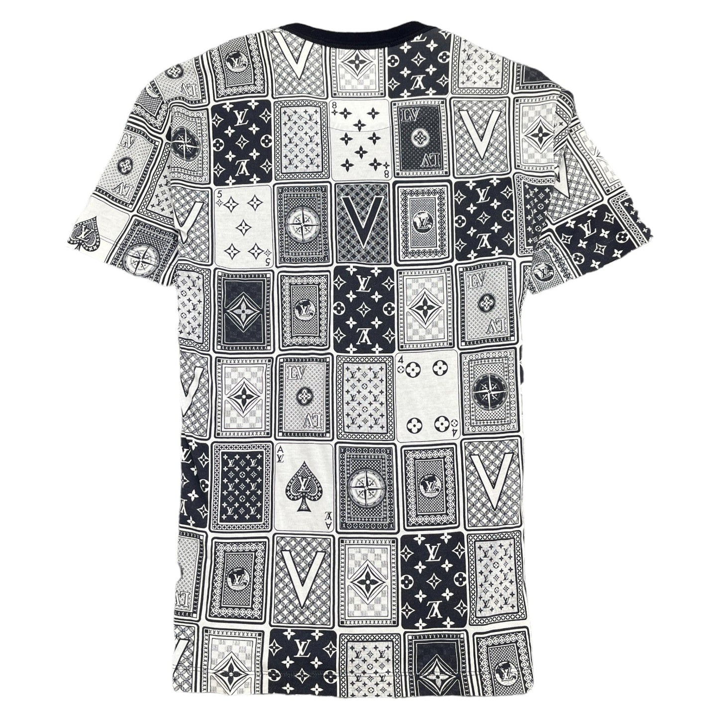 Men's Playing Cards Logo T-Shirt Navy Size XS