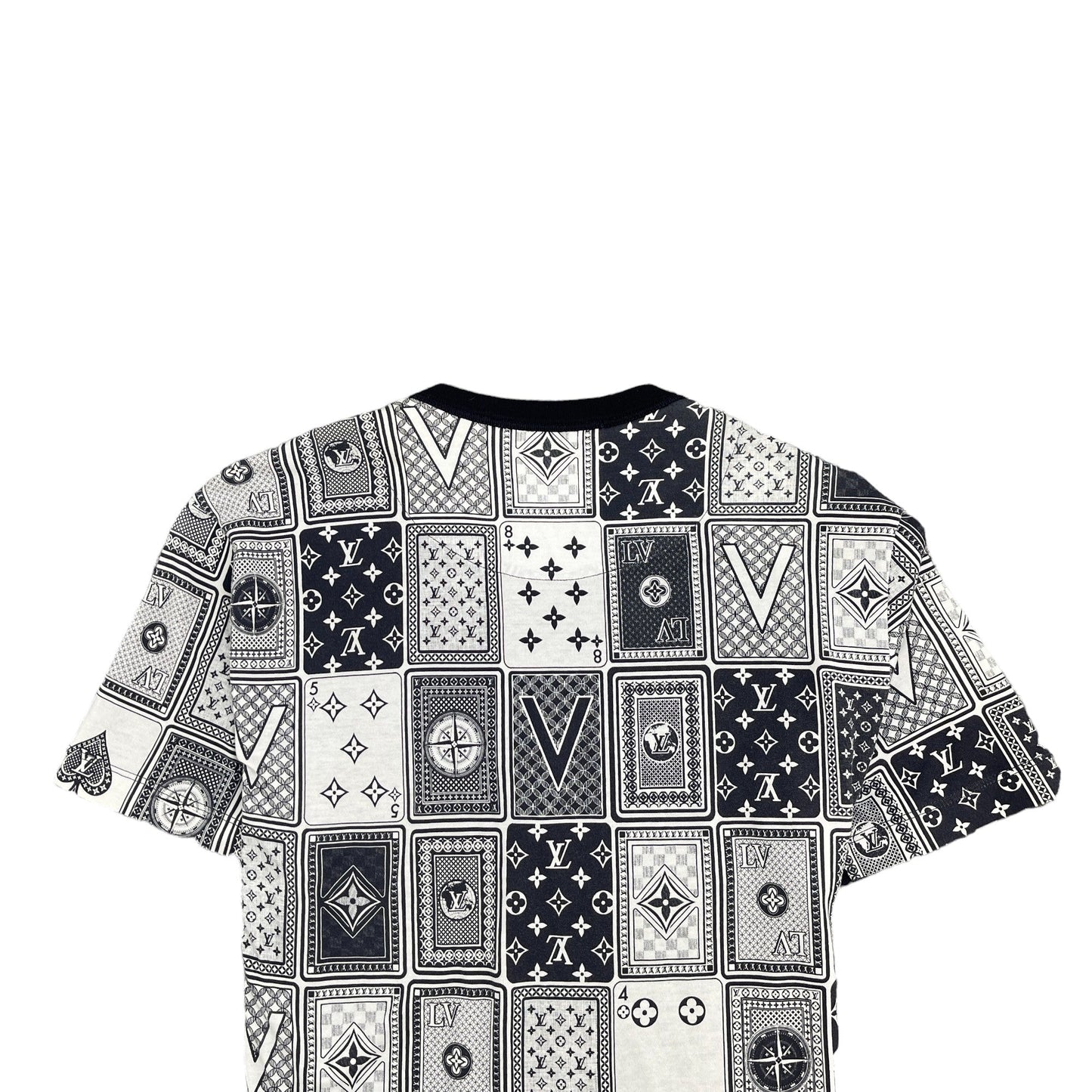 Men's Playing Cards Logo T-Shirt Navy Size XS