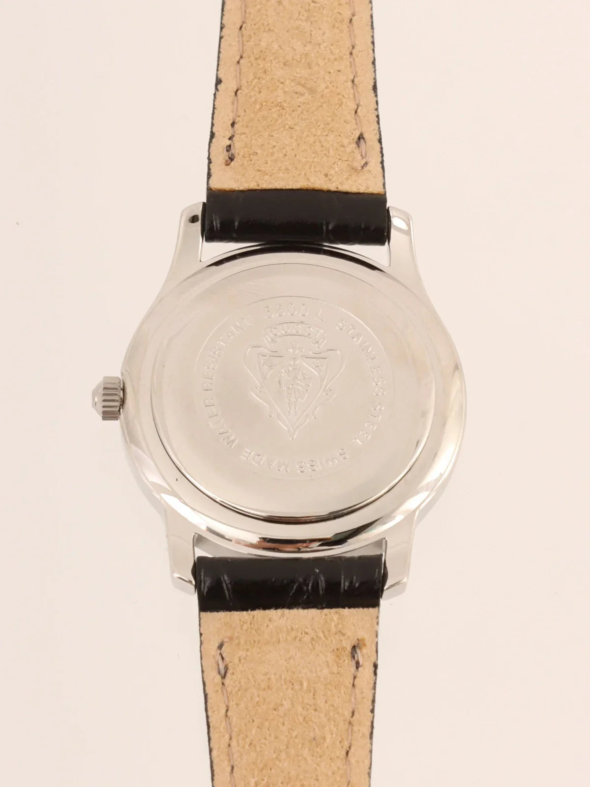 GUCCI Round Logo Face Watch Silver/Black