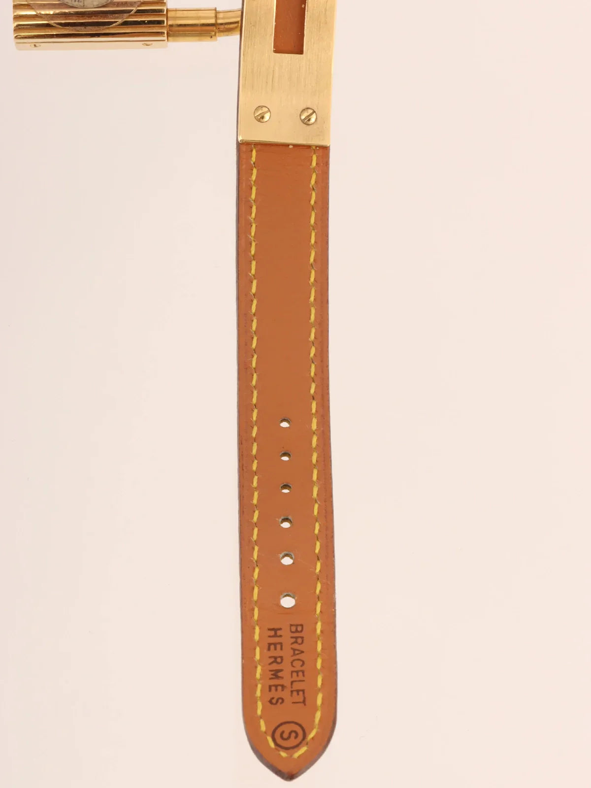 HERMES 1989 Made Kelly Watch Yellow/Gold