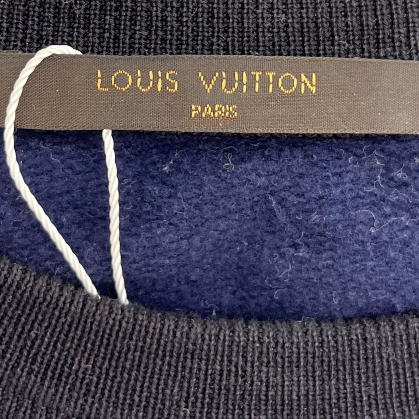 Men's Embroidered Logo Sweatshirt Navy Size L