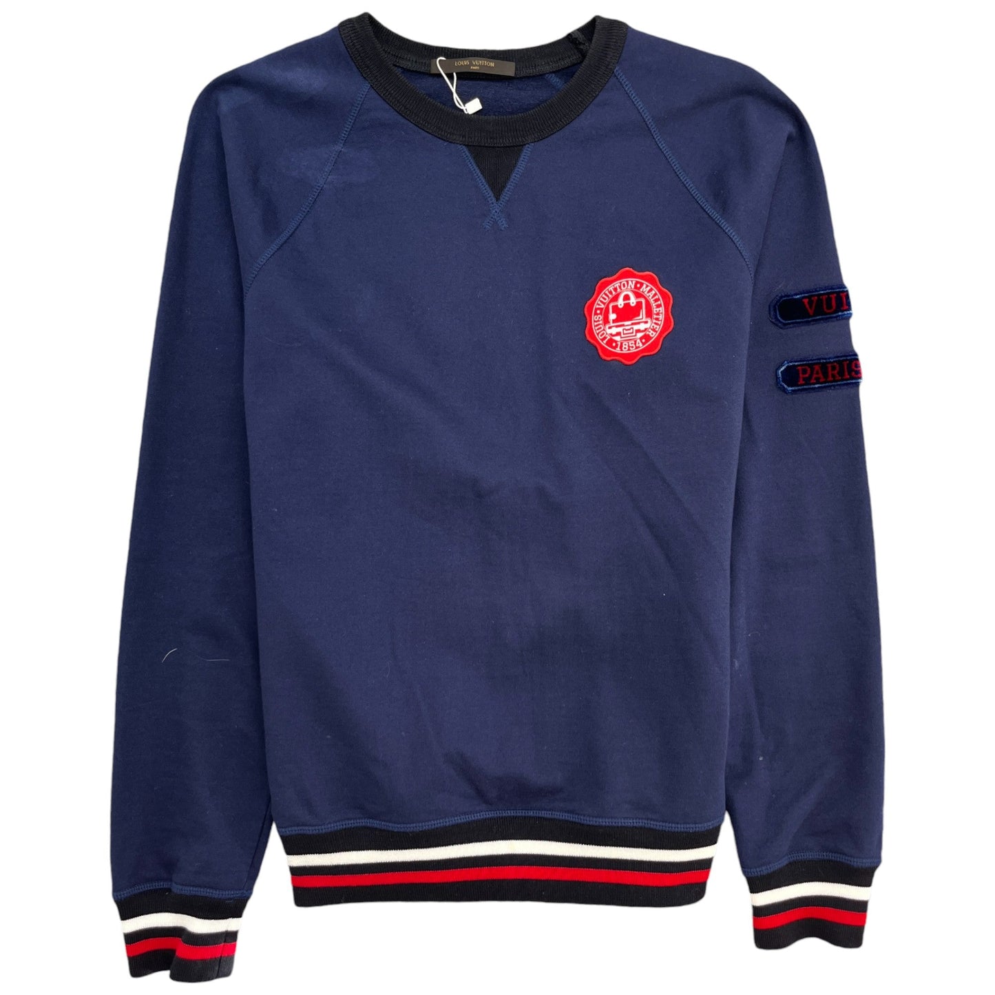 Men's Embroidered Logo Sweatshirt Navy Size L