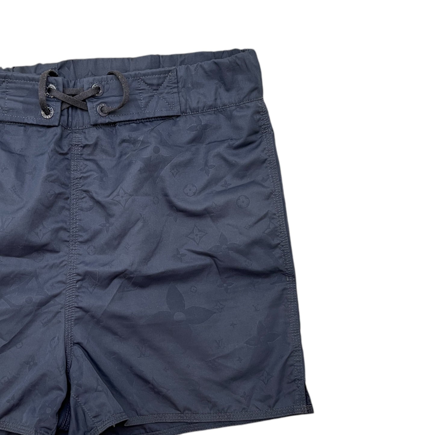 Men's 3D Pocket Monogram Board Swim Shorts Navy Size XS