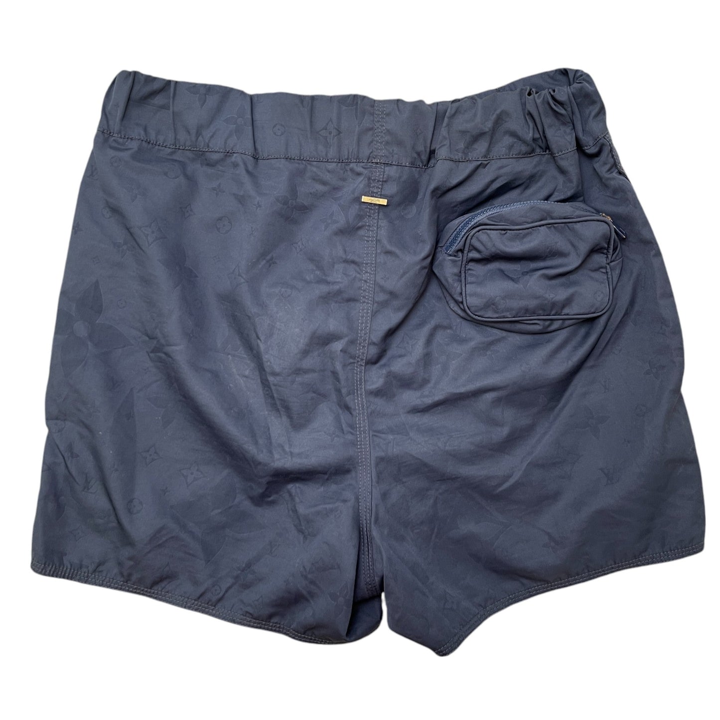 Men's 3D Pocket Monogram Board Swim Shorts Navy Size XS