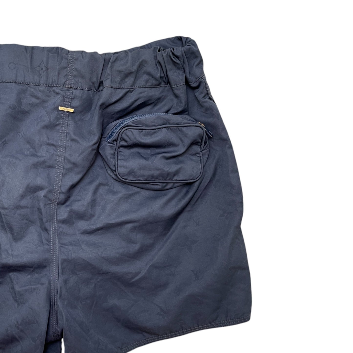 Men's 3D Pocket Monogram Board Swim Shorts Navy Size XS