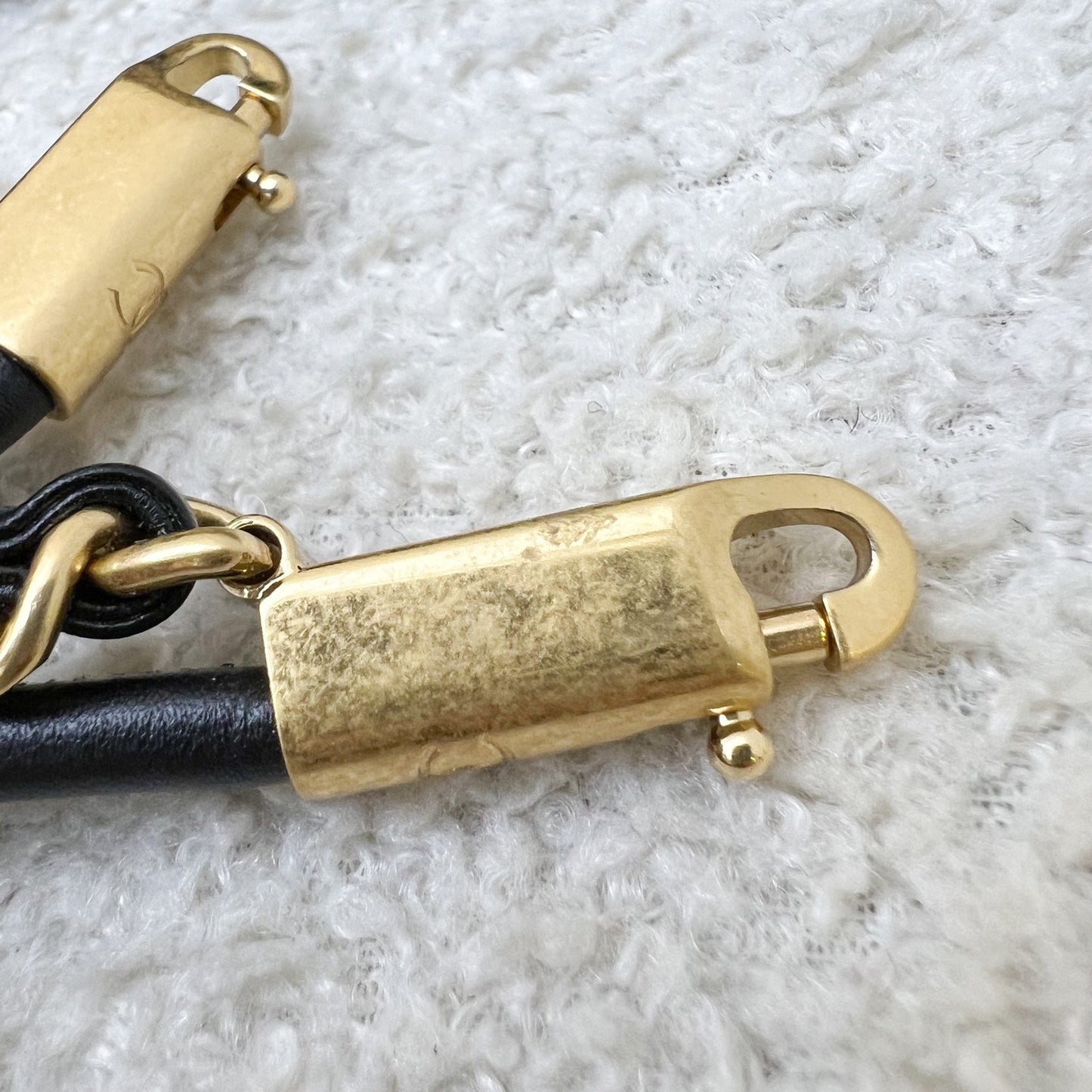 GLM-22 Mini Hobo Handbag with GLM- Pearl Chain in Black Shiny Calfskin and GHW (Detachable chain) (Model: AS3980)