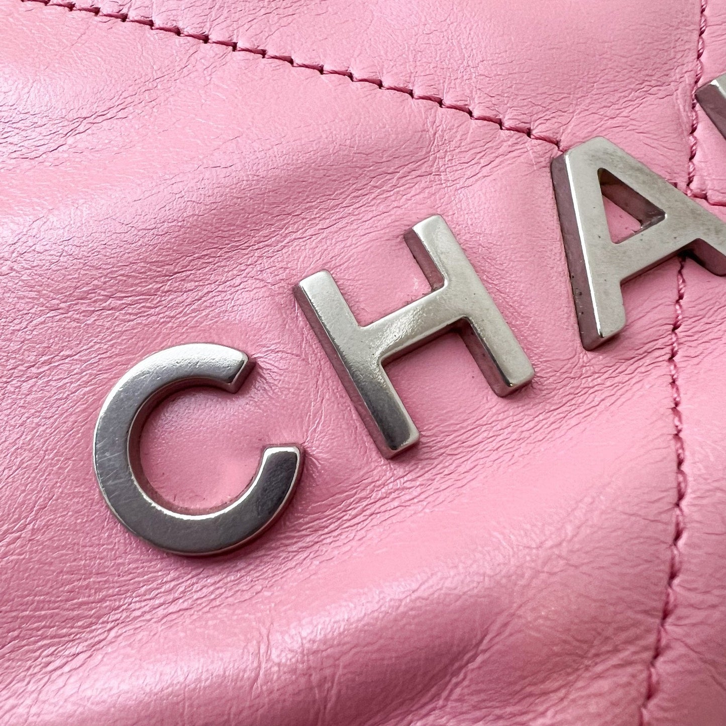 GLM-22 Mini Hobo Handbag in Pink Shiny Calfskin and SHW (Model: AS3980)
