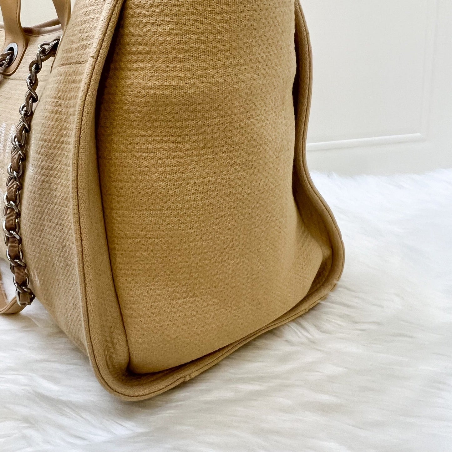 GLM-Large Deauville Tote in 22C Beige Fabric SHW