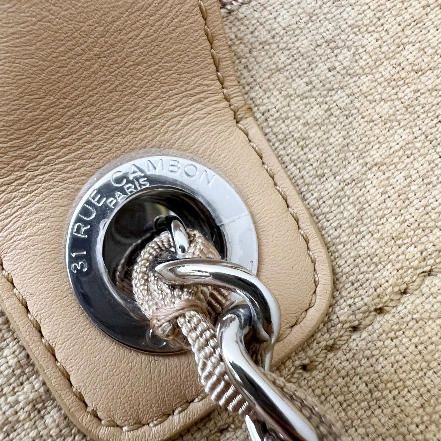 GLM-Large Deauville Tote in 22C Beige Fabric SHW
