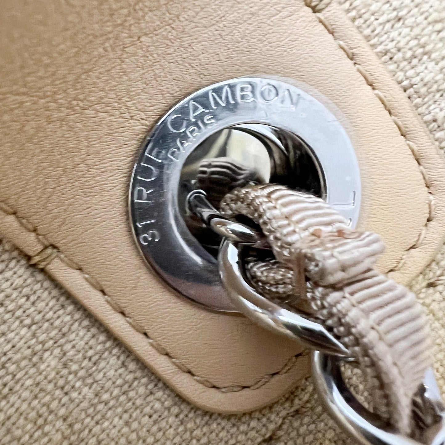 GLM-Large Deauville Tote in 22C Beige Fabric SHW