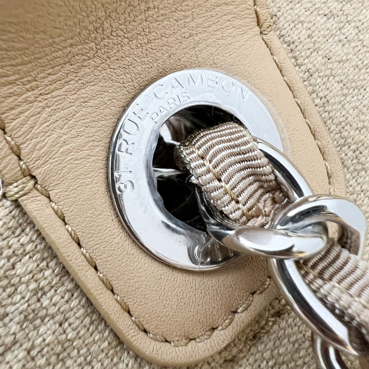 GLM-Large Deauville Tote in 22C Beige Fabric SHW