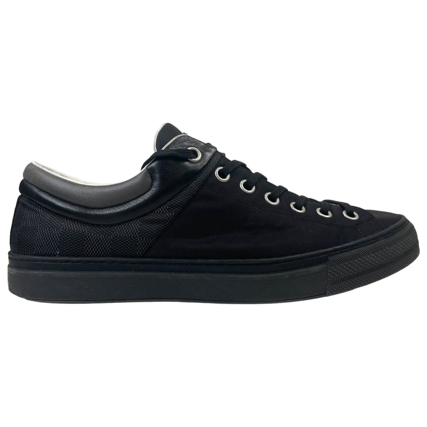 Men's Luxembourg Damier Low Trainers Black Size EU 43 / UK 9