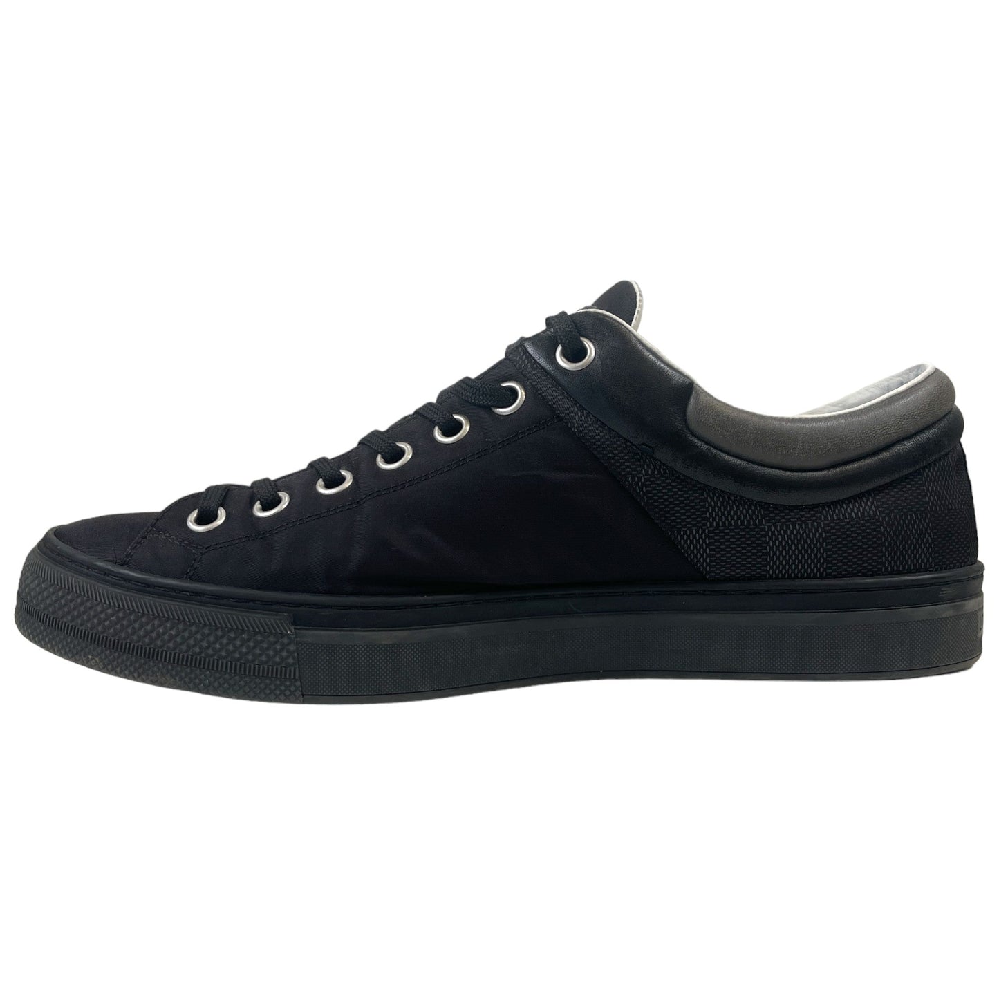 Men's Luxembourg Damier Low Trainers Black Size EU 43 / UK 9