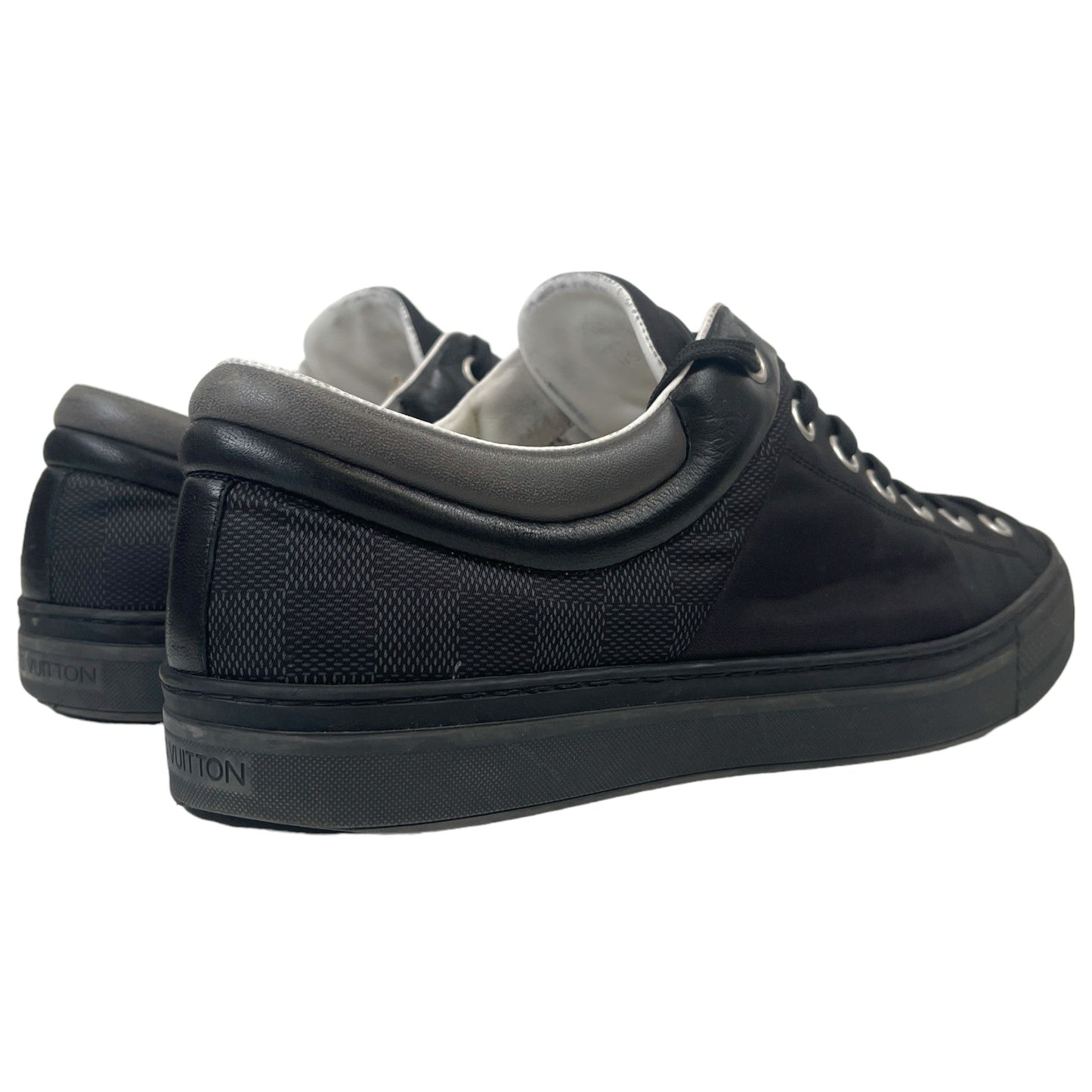 Men's Luxembourg Damier Low Trainers Black Size EU 43 / UK 9