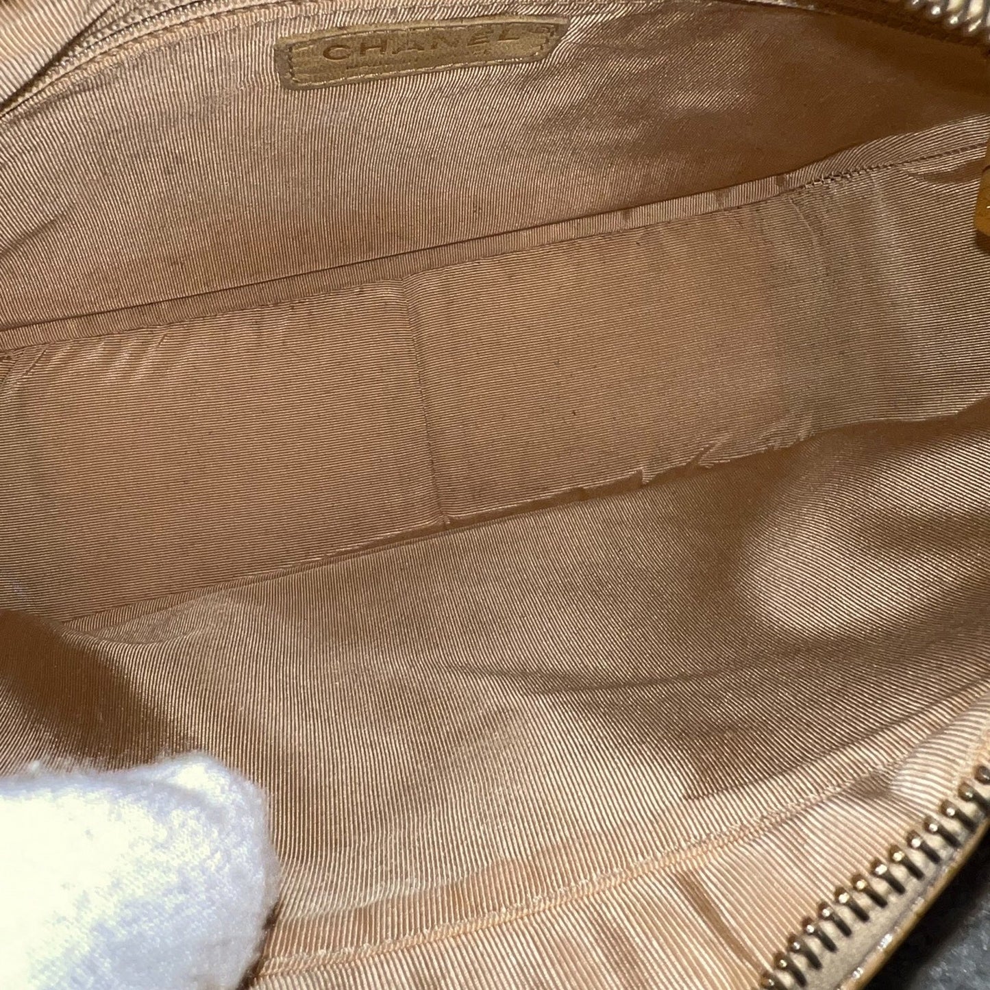 GLM- Half Moon Timeless Hobo in Dark Beige Caviar and GHW