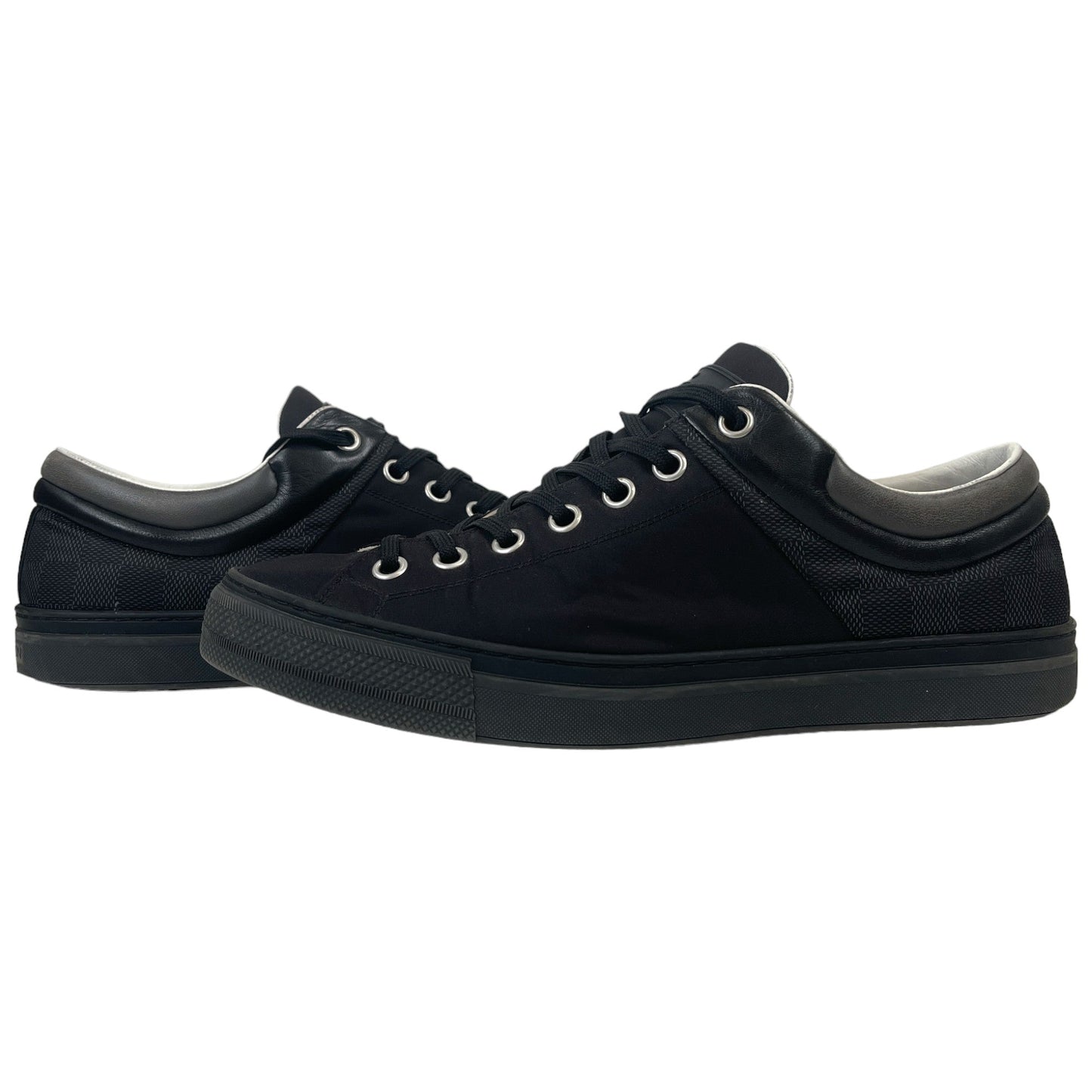 Men's Luxembourg Damier Low Trainers Black Size EU 43 / UK 9