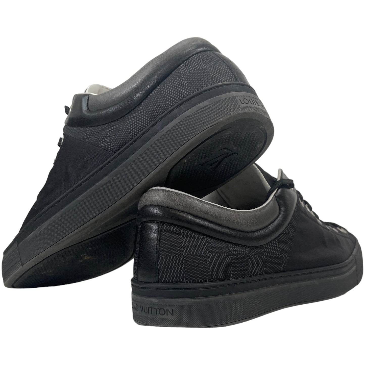 Men's Luxembourg Damier Low Trainers Black Size EU 43 / UK 9