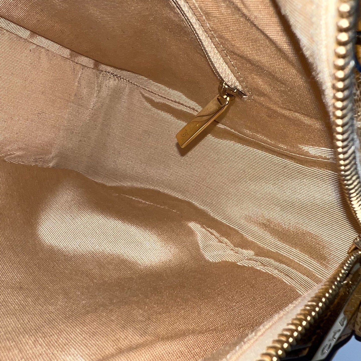 GLM- Half Moon Timeless Hobo in Dark Beige Caviar and GHW